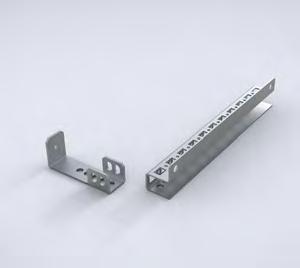 Med tillbehör MPGDA är montageplåten steglöst ställbar i djupled. 2.5mm galvaniserad stålplåt.