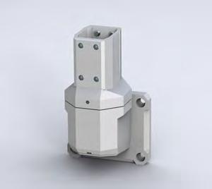 Kabelåtkomst via täckbricka med snäppfäste. Horisontal infästning (parallell anslutning). Aluminium. RAL7035. 1 st med packningar och monteringsmaterial.