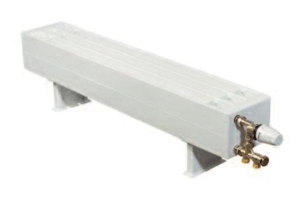 konstruktion radiatorns paneler är uppbyggda av horisontellt liggande fyrkantsrör som genomströmmas av uppvärmt vatten.