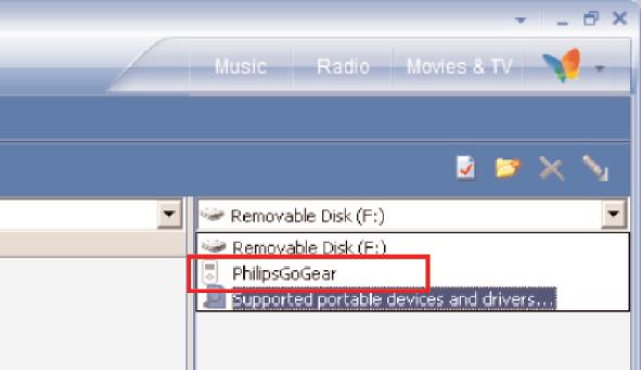 Överföra digital musik till enheten Innan du kan spela upp din MP3- eller WMA-samling på enheten med Windows Media Player 10 måste du ha installerat både Windows Media Player och Device Manager