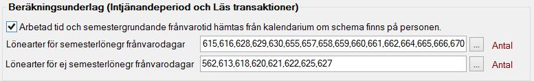 Har du arbetsschema på dina anställda, behöver du inte lönebereda in arbetade timmar och semestergrundande frånvarotimmar utan dessa hämtas från kalendariet.