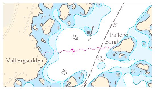 Valbergsudden - Fallebo Bergholme Sjöfartsverket, Norrköping Publ. 8 september 2016 * 11500 Sjökort: 712, 713 Sverige. Mellersta Östersjön. Kalmarsund. Kalmar. Oljehamnen. Sänkt maximalt djupgående.