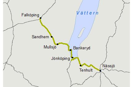 3.2 Järnvägen Järnvägsspåren löper i en nord-sydlig riktning väster om exploateringsområdet och omfattar delar av Jönköpingsbanan.