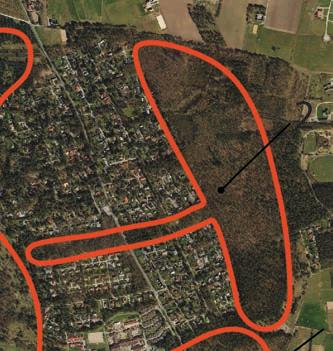 2. Skog väster om bebyggelsen med stråk genom Ålstorp Detta område består av två geografiska enheter med liknande funktion vad gäller ekosystemytjänster.
