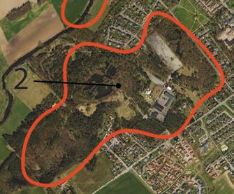 2. Skogen kring gamla cementgjuteriet Området utgör ett större sammanhängande skogsområde med bestånd av både barr-, löv- och blandskog.