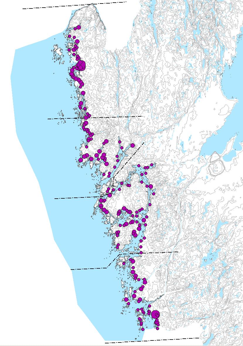Cyanobakterier Region 1 HydroGIS AB 2009 Region 2 Region 3 Täckningsgrad 51-100