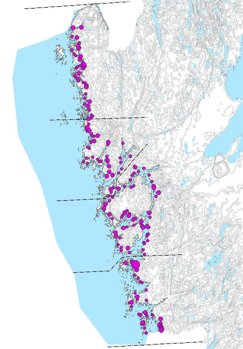 Cyanobakterier Region 1 HydroGIS AB 2009 Region 2 Region 3 Täckningsgrad 51-100 %