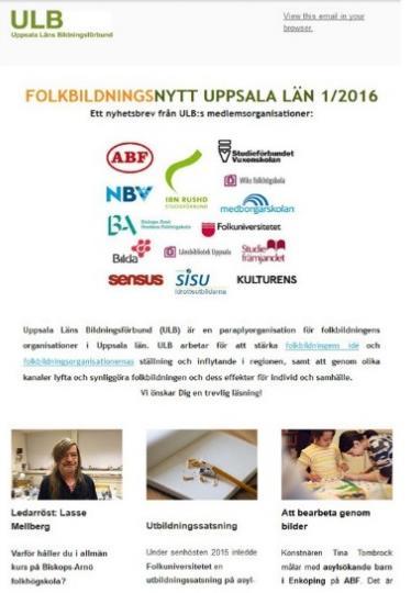 Hemsidan ska vara ett nav i ULB:s kommunikations- och informationsarbete. För att vara det behöver hemsidan löpande utvecklas.
