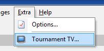 33 2. På TP-datorn Under menyn Extra, Tournament TV: Klicka på