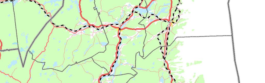 genom ledningsrätt eller inskrivna servitut. Nuvarande koncession för ledningen erhölls 1962 och beviljades till 200204-13.