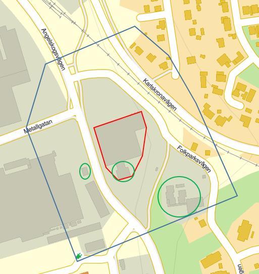 Vid arbete monteras mätare vid fastigheten Ronneby 25:24, Ronneby 25:20 och Svarven 1. Figur 4.