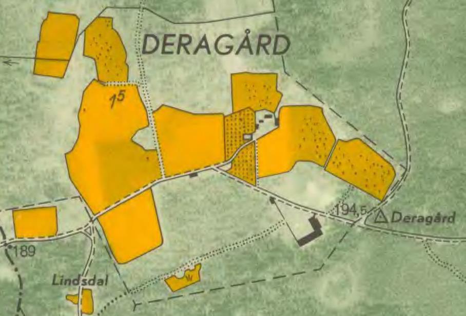 Beskrivning Deragård är en ensamgård med stora omkringliggande skogar, i norra delen av kommunen.
