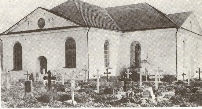 Kolerakyrkogården med minnesstenen 18. Minnesstenen.