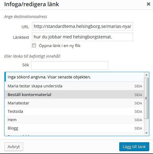 Ett exempel på en bra länk: Stadens årsredovisning (pdf 0,5 MB). Tänk på att en länktext inte ska bestå av bara ett ord, utan en fullständig mening.