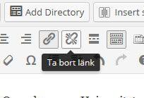 Eller sätt muspekaren på länken och klicka på Ta bort länk.