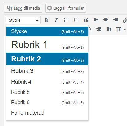 Formatering av texten i stil med fetstil och kursiv stil samt länkar följer på så sätt inte med inlägget.