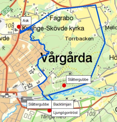 Tabell 2. Kända förekomster av rödlistade och fridlysta arter inom 100 m från inventeringsområdet under perioden 1990-2017.