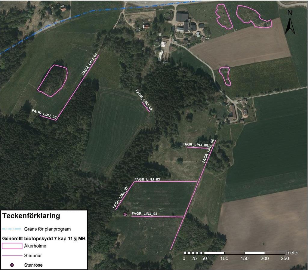 Naturvärdesobjekt FAGR_YT_17 Naturvärdesklass 3 Påtagligt naturvärde Preliminär bedömning: Ja Biotopvärden: Naturligt vattendrag, svämplan, meandring.