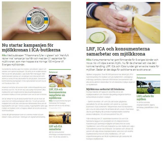 Anneli Diaz & Madeleine Karlsson 5.3.2 LRF LRF presenterar initiativet på sin hemsida via informativa artiklar.