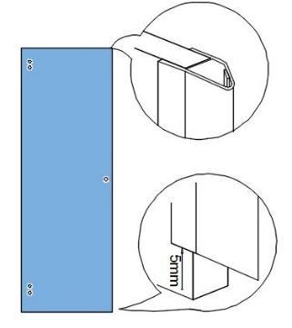 1 Duschdörren består av 2 glas, 1 st A och 1 st B glas. Börja installationen med glas B.