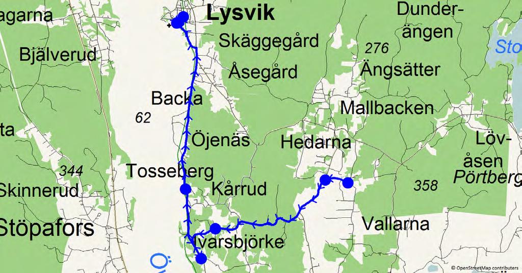 8/16/2018 12:39:45 PM Karta för Tur 6636 M - F Fordon 665 Skolbuss 5 Sunne 6636 6.34 7.