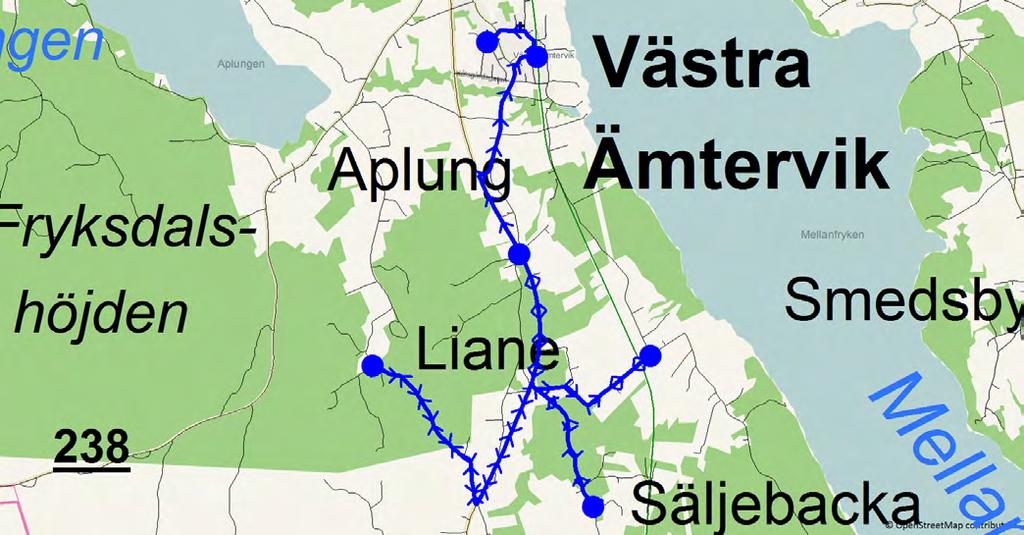 8/16/2018 12:22:51 PM Karta för Tur 6604 M - F Fordon 6692 Skolbuss 15 Sunne 6604 6.48 7.