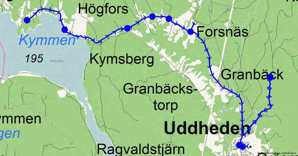 8/16/2018 12:22:59 PM Karta för Tur 6611 M - F Fordon 6611 Skolbuss 10 Sunne 6611 6.45 7.