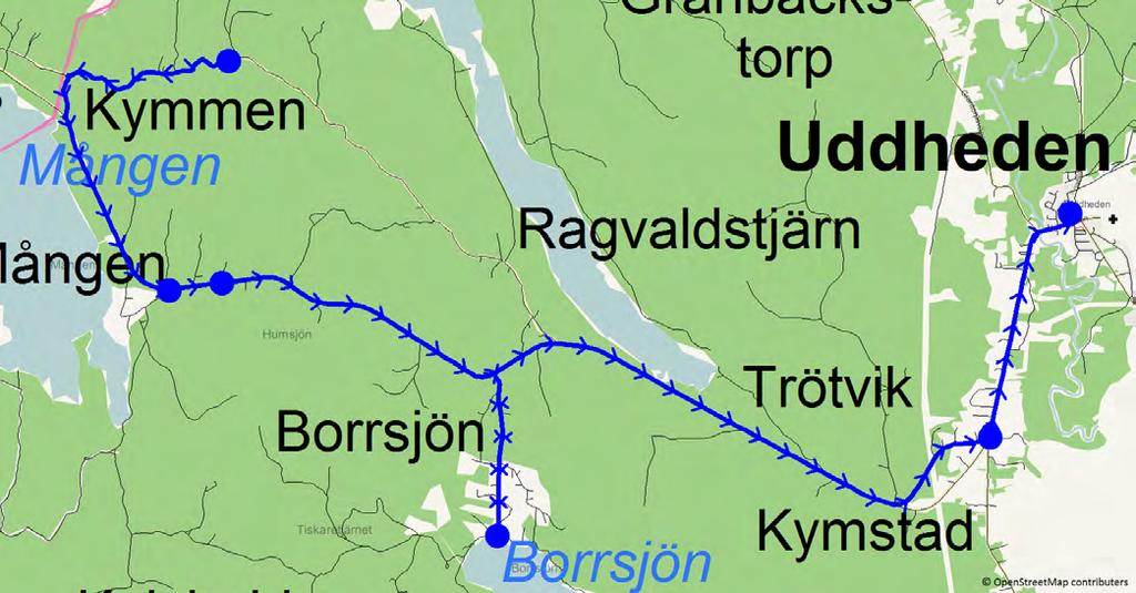 8/16/2018 12:23:03 PM Karta för Tur 6613 M - F Fordon 6613 Skolbuss 11 Sunne 6613 6.40 7.