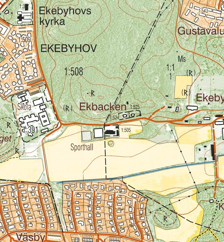N 140 70 0 140 Meter Fig. 3. Fastighetskartan med platsen för undersökningen markerad med svart fyrkant.