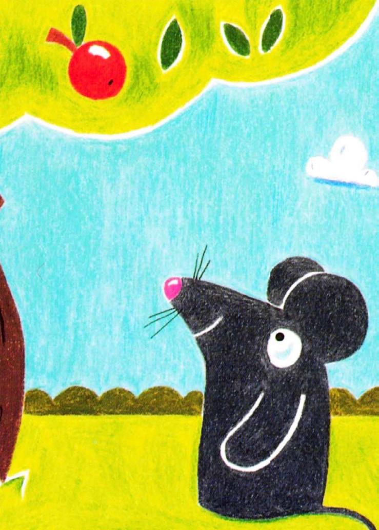 Illustration: Stephen Butler MUSEN OCH ÄPPLET Hedmans Teater För barn 2-5 år Längd cirka 30 minuter Mus längtar efter det fina röda äpplet som hänger i trädet.