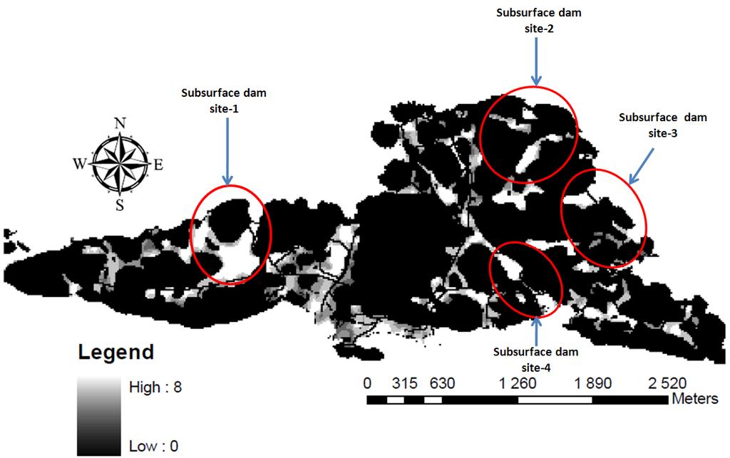 Med GWBal, TWI och GIS Figure 10.