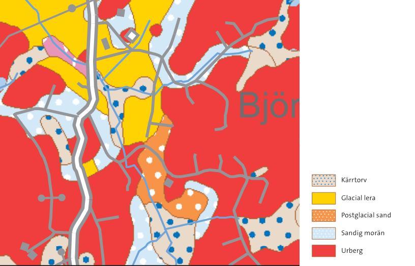 8 BJÖRRÖD 1:5, HÄRRYDA KOMMUN MUR GEOTEKNIK De getekniska undersökningarna har även varit underlag för stabilitets- ch sättningsanalys samt beskrivning av grundläggningsförhållandena för det aktuella