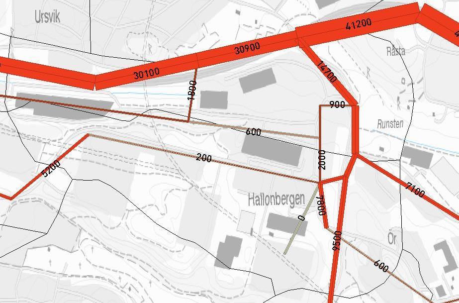 UA1 50 km/h och två körfält per riktning längs Enköpingsvägen Figur 12.