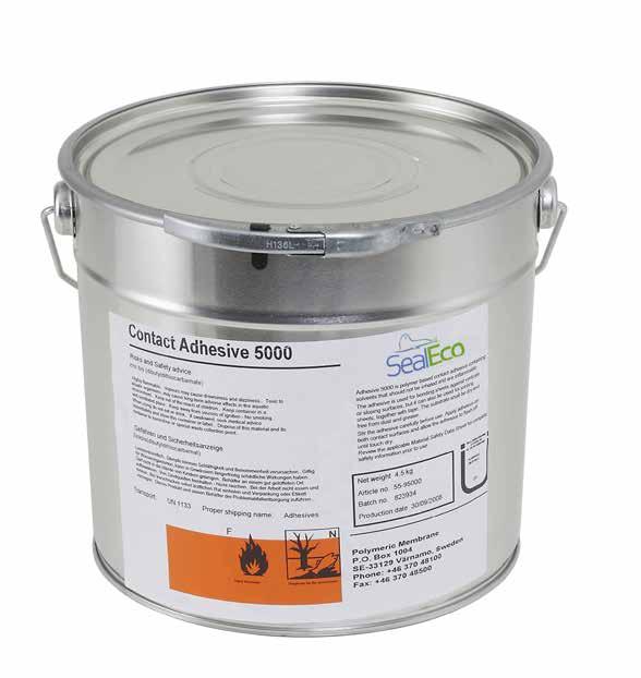 Kontaktlim 5000 Kontaktlim 5000 är ett enkomponents kontaktlim för limning av gummiduk eller butylduk mot torra underlag (exempelvis trä, betong och plåt).