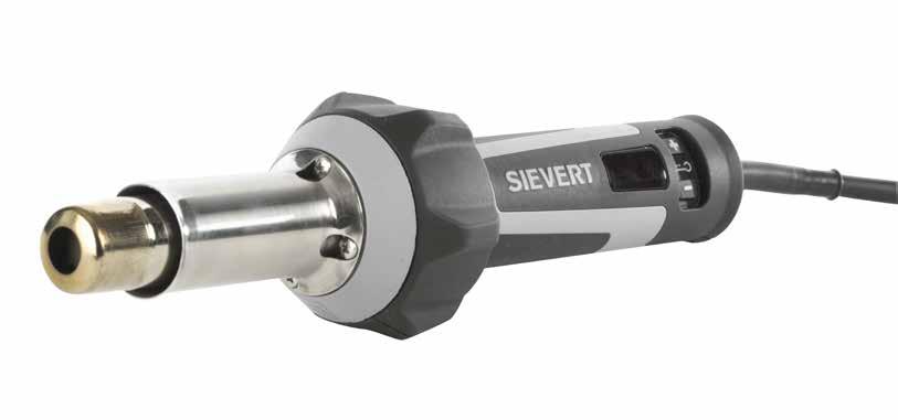 Varmluftpistol Sievert DW 2000 inkl. munstycke Används för varmluftssvetsning av gummiduk och detaljer.