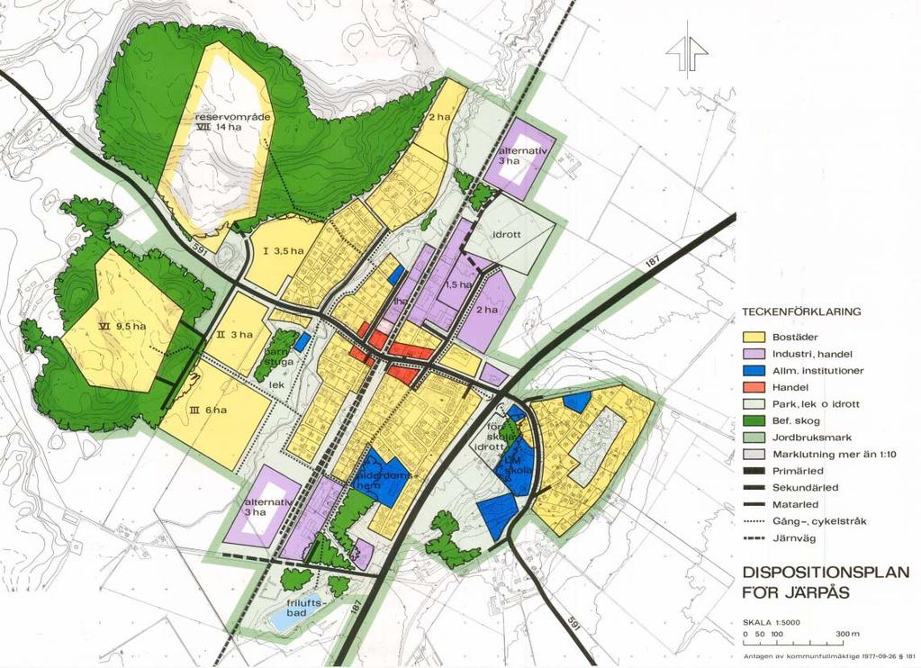 TIDIGARE STÄLLNINGSTAGANDEN Översiktsplan Detaljplanen överensstämmer med kommunens översiktsplan från 2003. Fördjupad översiktsplan Det finns en dispositionsplan över Järpås från 1977.