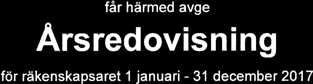 Ärsredovsnng räkenskapsåret 1 januar - 31