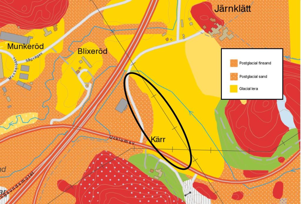 9 (22) Figur 4. Jordlager inom planområdet (SGU, 2016) Det finns ingen hydrogeologisk undersökning för planområdet.