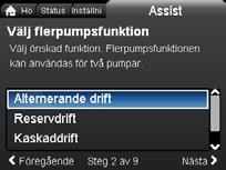 8.8.3 "Inställning av flera pumpar" Kontrollera att typskylten identifierar masterpumpen. Se figur 52. Navigering "Home" > "Assist" > "Inställning av flera pumpar" 1.