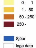 Små träd: 130 cm höga, < 5 cm i diam.; stora träd: 5 cm. Data från Riksskogs taxeringen.