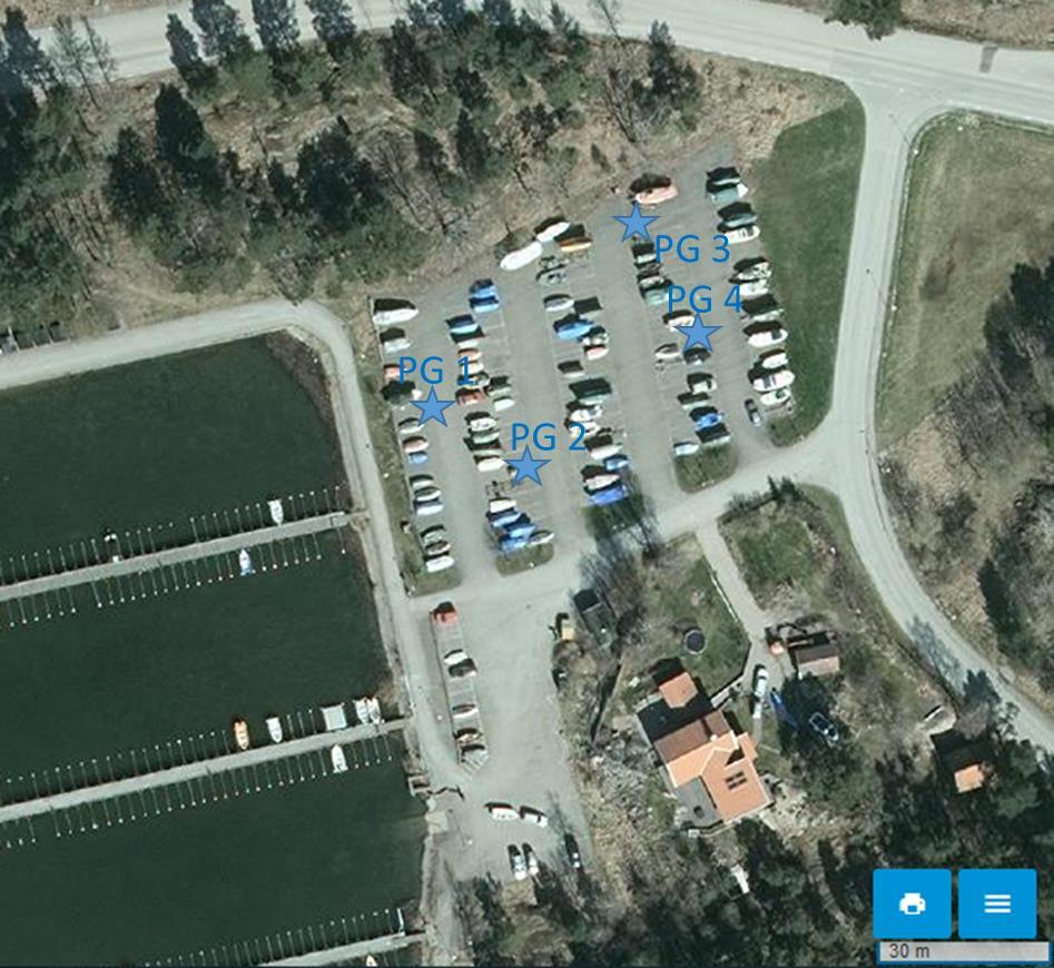 Sida 4 (10) 2 Beskrivning och provtagning Området idag är obebyggt och består av en asfalterad yta där det förekommer båtuppställning respektive bilparkering.
