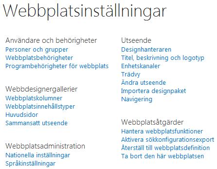 Klicka på kugghjulet uppe i högra hörnet och välj webbplatsinställningar. 2.