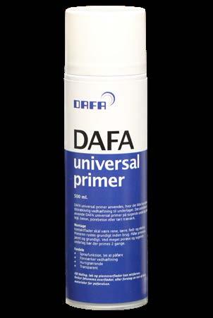 DAFA universell primer DAFA universell primer används där DAFA ångspärrtejp inte kan uppnå tillräcklig vidhäftning mot underlaget.