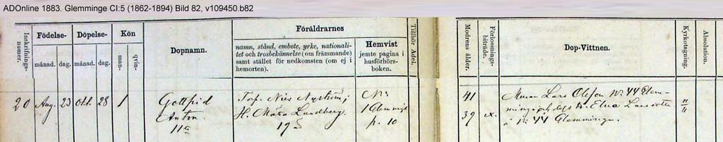 Gottfrid lämnade familjen omkring 1912, hördes sedan aldrig av mera. DNA analys behövs för att säkert fastställa släktskapet.