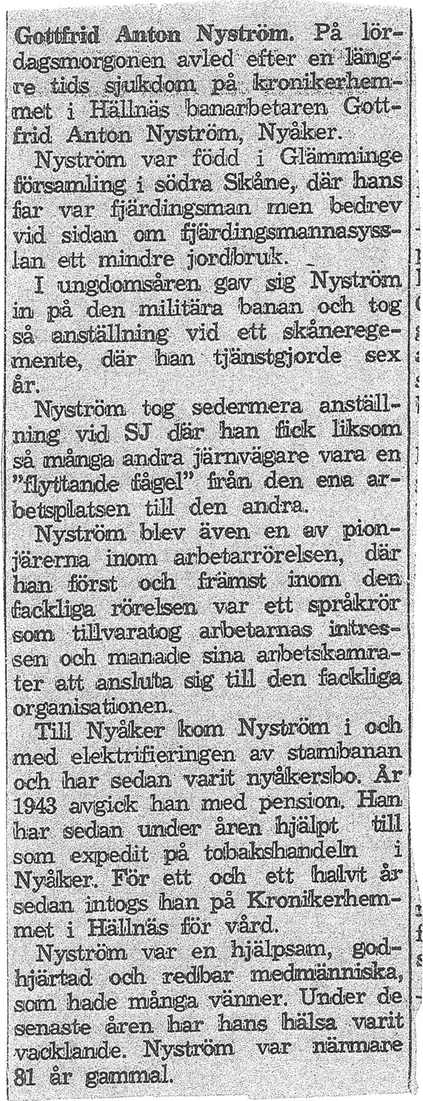 Nilsson Familjegrav Makan Selma" enligt kyrkovaktmästaren Jonny