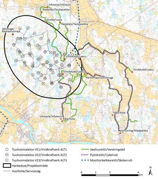 På projektområdet finns även flera gömmor för geocaching och i området körs även med terrängcykel.