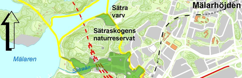 Figur 12.5. Sättningskänslig mark inom påverkansområdet. Grundläggning byggnader I tabell 12.