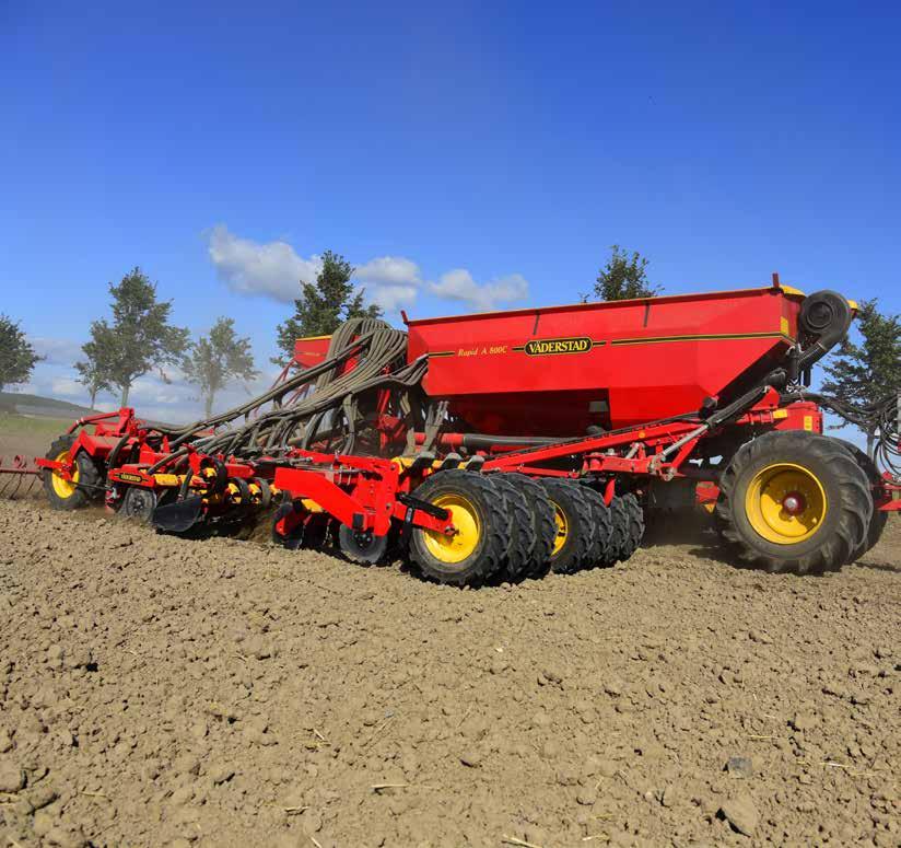 Rapid A 600-800C/J Såmaskinerna i produktfamiljen Rapid A 600-800C har pneumatisk utmatning med väldigt hög såkapacitet.