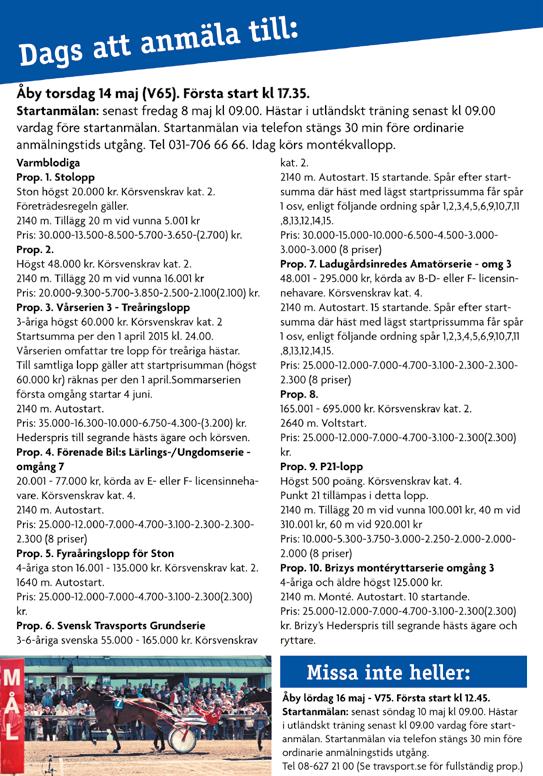 Kvallopp Ljuslå start 13.20 Kvaltider varmlod Premietider varmlod 1.28,0-2-åriga 1.25,0-3-åriga 2-åriga 1.28,0-1.35,0 OBS!