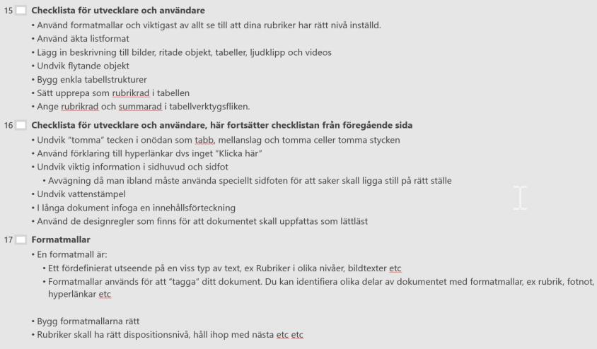 Vad läses upp